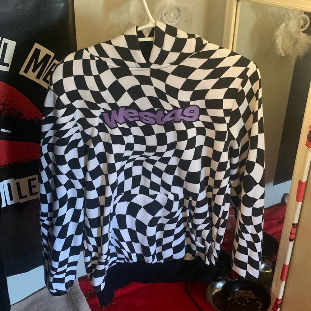 Checkered west 49 hoodie